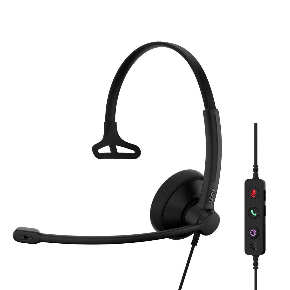 EPOS 1001419 hoofdtelefoon/headset Bedraad Hoofdband Kantoor/callcenter USB Type-C / USB Type-A Zwart
