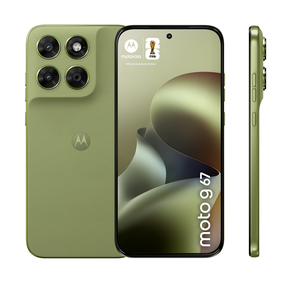 Motorola moto g67 17,3 cm (6.8") Hybride Dual SIM Android 16.0 5G USB Type-C 4 GB 256 GB 5200 mAh Groen Motorola moto g67 17,3 cm (6.8") Hybride Dual SIM Android 16.0 5G USB Type-C 4 GB 256 GB 5200 mAh Groen