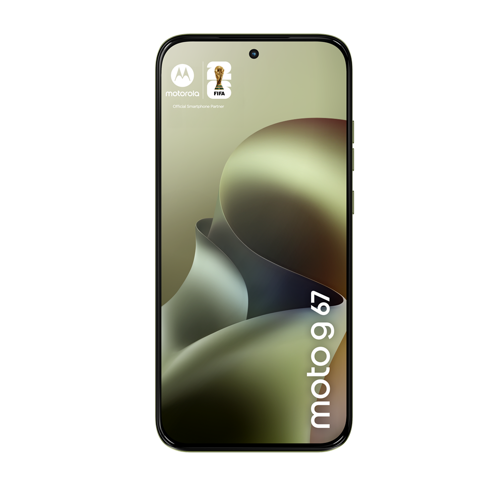 Motorola moto g67 17,3 cm (6.8") Hybride Dual SIM Android 16.0 5G USB Type-C 4 GB 256 GB 5200 mAh Groen Motorola moto g67 17,3 cm (6.8") Hybride Dual SIM Android 16.0 5G USB Type-C 4 GB 256 GB 5200 mAh Groen