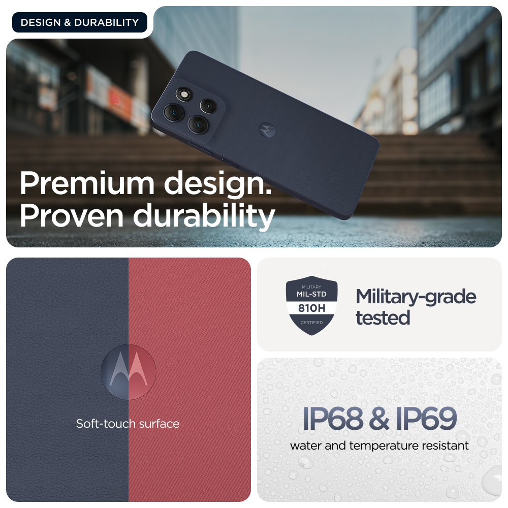 Motorola moto g86 5G 16,9 cm (6.67") Dual SIM Android 15 USB Type-C 8 GB 256 GB 5200 mAh Donkerblauw