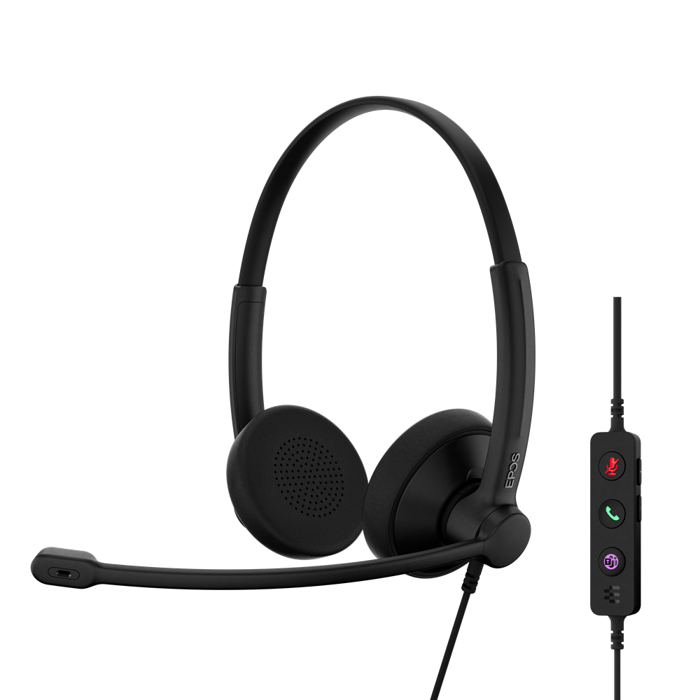EPOS 1001421 hoofdtelefoon/headset Bedraad Hoofdband Kantoor/callcenter USB Type-C / USB Type-A Zwart